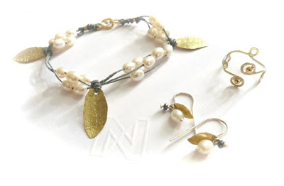 bracelet perles et vermeil 