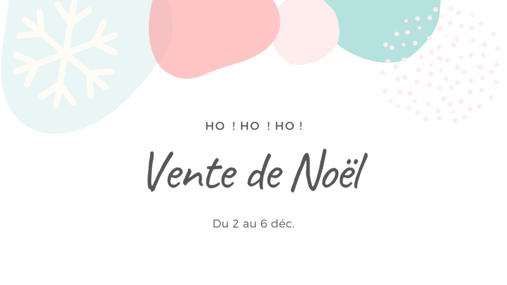 Vente de Noël en ligne de créateurs locaux