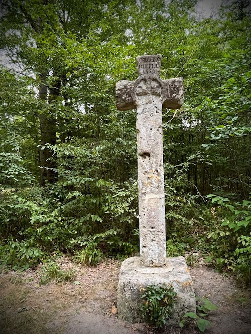 Croix Pucelle, la plus ancienne croix  de la Forêt de Saint-Germain
